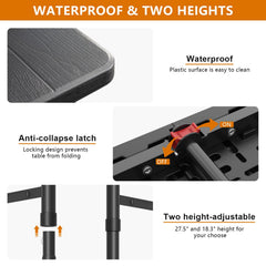 Hsundries folded flat for storage showing compact profile benefit: simple transport