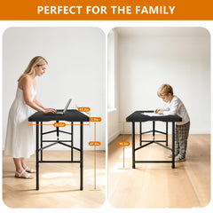 Hsundries table in use at backyard BBQ showing stable surface benefit: party-ready convenience