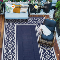 HUGEAR folded rug inside carrier bag for easy transport and storage benefit