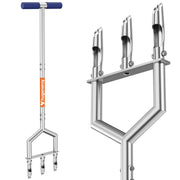 hugeneroy front view aerator showing orange frame and overall tool, durable utility
