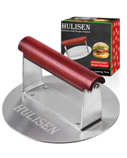 HULISEN front view of press showing stainless base and handle, durable performance