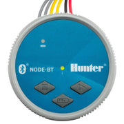 Hunter NODE-BT-100 front view showing waterproof housing and connectors for reliable outdoor use