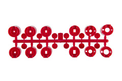 Close-up of Hunter PGP ADJ red nozzle insert, highlights adjustable tip for precise spray control