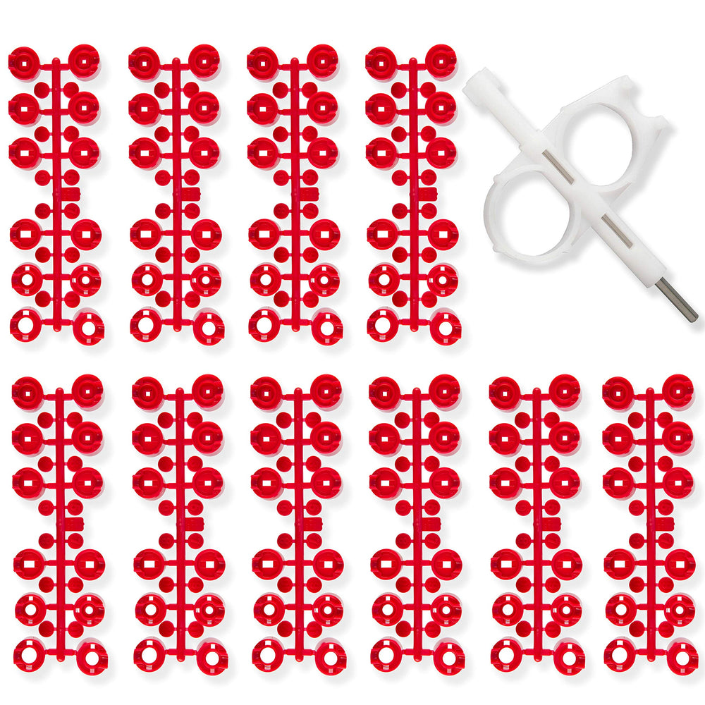 Hunter PGP ADJ 10-pack front packaging showing red nozzles and included key, simplifies replacements