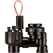 Hunter PGV-ASV front view showing threaded ports and anti-siphon vent, ensures safe supply