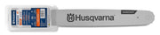 Husqvarna 20-inch Rancher bar front packaging showing genuine replacement benefits