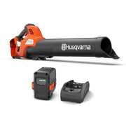 Husqvarna 350iB front view showing compact design and balanced handling benefit