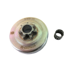 Husqvarna clutch drum front view showing precise fit and durable construction