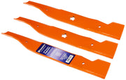 Husqvarna front packaging showing three 48-inch blades and OEM labeling for easy identification and fit