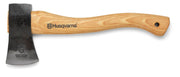 Husqvarna hatchet front view showing blade and balanced design benefit control