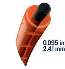 Husqvarna 200-foot spool beside ruler showing scale for easy purchasing choice