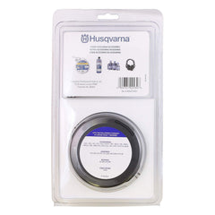 Husqvarna T25 spool close-up displaying split-spool design to reduce tangles