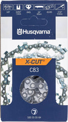 Husqvarna close-up of full-chisel cutter teeth for fast cutting