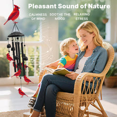 HUVNSOCH full chime hanging outdoors illustrating easy display