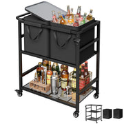 Huxitocan front view cooler cart showing organized storage and easy access