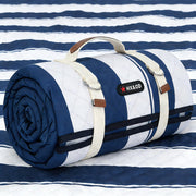HX&OD front view of extra-large 80x80 picnic blanket showing pattern and color