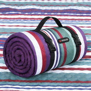 HX&OD front view showing red picnic blanket and carry strap for easy transport