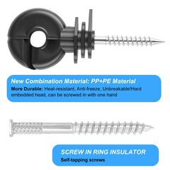 HXSEMAYIG ring opening detail holding polywire safely away from post, prevents shorts