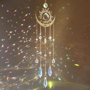 HYBEADS suncatcher front packaging showing sun and moon motif and chain, enhances room ambiance