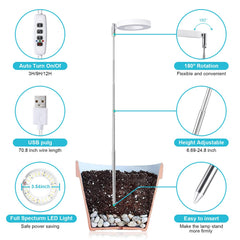 Hywyimlait halo ring inserted in pot lighting seedlings for faster growth benefit