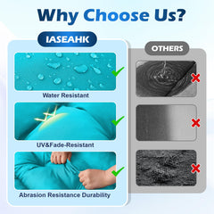 IASEAHK underside view showing anti-slip base for stable outdoor placement