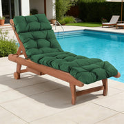 IASEAHK front view of forest green chaise cushion showing full length and color benefits