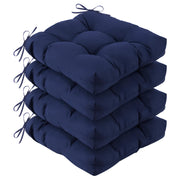IASEAHK front view of four navy cushions showing neat fit and vibrant color