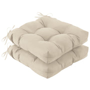 IASEAHK front view of two beige cushions showing clean design and uniform color
