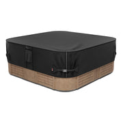 iBirdie front view showing full cover protecting spa, keeps lid clean