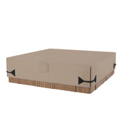 iBirdie front view full cover fitting a 7x7 ft spa to protect from weather