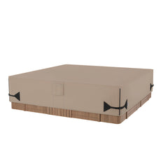 iBirdie front view full cover fitting a 7x7 ft spa to protect from weather