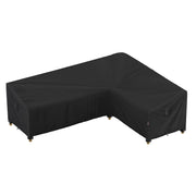 iBirdie front view of full L-shaped sectional cover showing complete protection