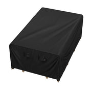 iBirdie front view on rectangular patio table protecting from weather