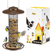 iBorn front view of coffee-colored feeder showing sturdy design and appeal