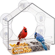 iBorn front view large window feeder for clear birdwatching benefits