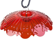iBorn front view of fuchsia-shaped cover attracting hummingbirds