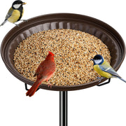 iBorn front view of feeder showing bronze finish and tray benefit