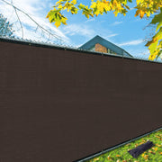 i COVER front view of full 6x50ft privacy screen showing coverage and clean finish