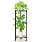 iDavosic.ly front view of corner plant stand showing compact footprint and style
