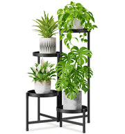 iDavosic.ly front view of 4-tier plant stand showing neat display and durable finish