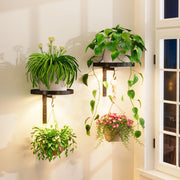 iDavosic.ly front view of black wall hanger showcasing space saving benefit
