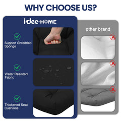 idee-home shredded-foam interior closeup showing responsive comfort