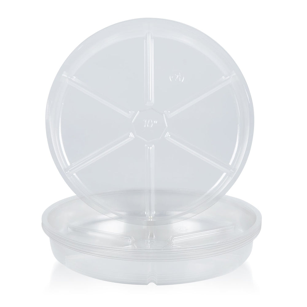 Idyllize clear 12 inch saucer front view showing shape and size benefit