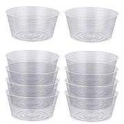 Idyllize clear 6-inch saucers front view protects surfaces and looks discreet