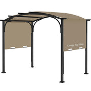 Iheqard khaki canopy front view showing clean shade and fresh look