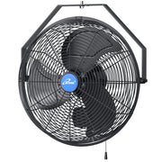 iLiving front view of 18-inch wall fan showing robust airflow and finish benefit