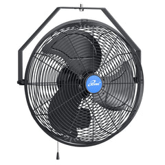 iLiving front view wall-mounted fan showing grill and airflow for durable cooling