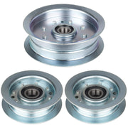 ILONPA idler pulley 3-pack front view showing parts and labeling for quick identification