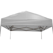 IMPACT canopy front view showing light grey top and neat fit for easy replacement