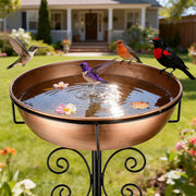 inanil front view assembled bird bath shows durable, decorative outdoor focal